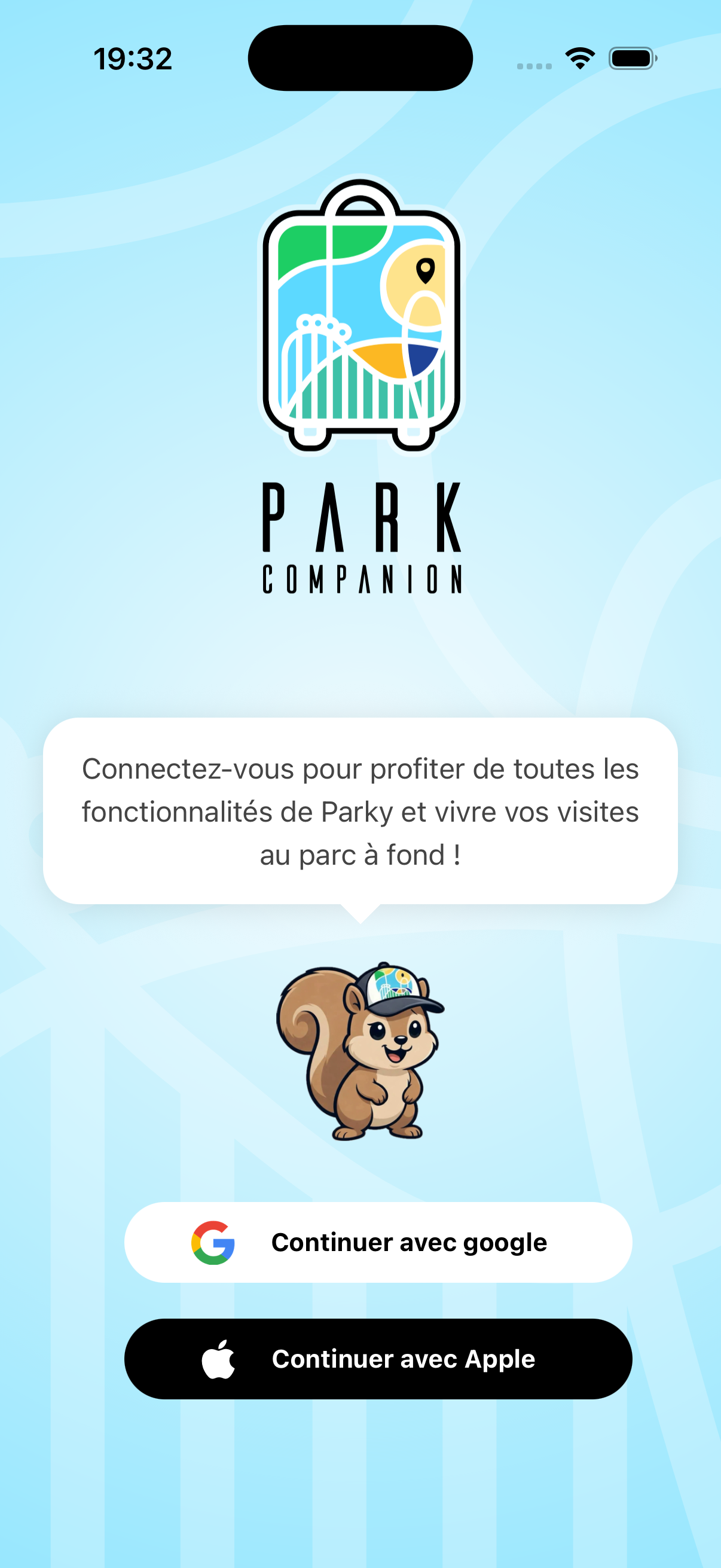 Park Companion - Connexion